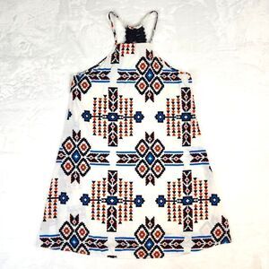 3/$25 Gianni Bini Aztec Print Lace Racerback Mini Dress Sz S